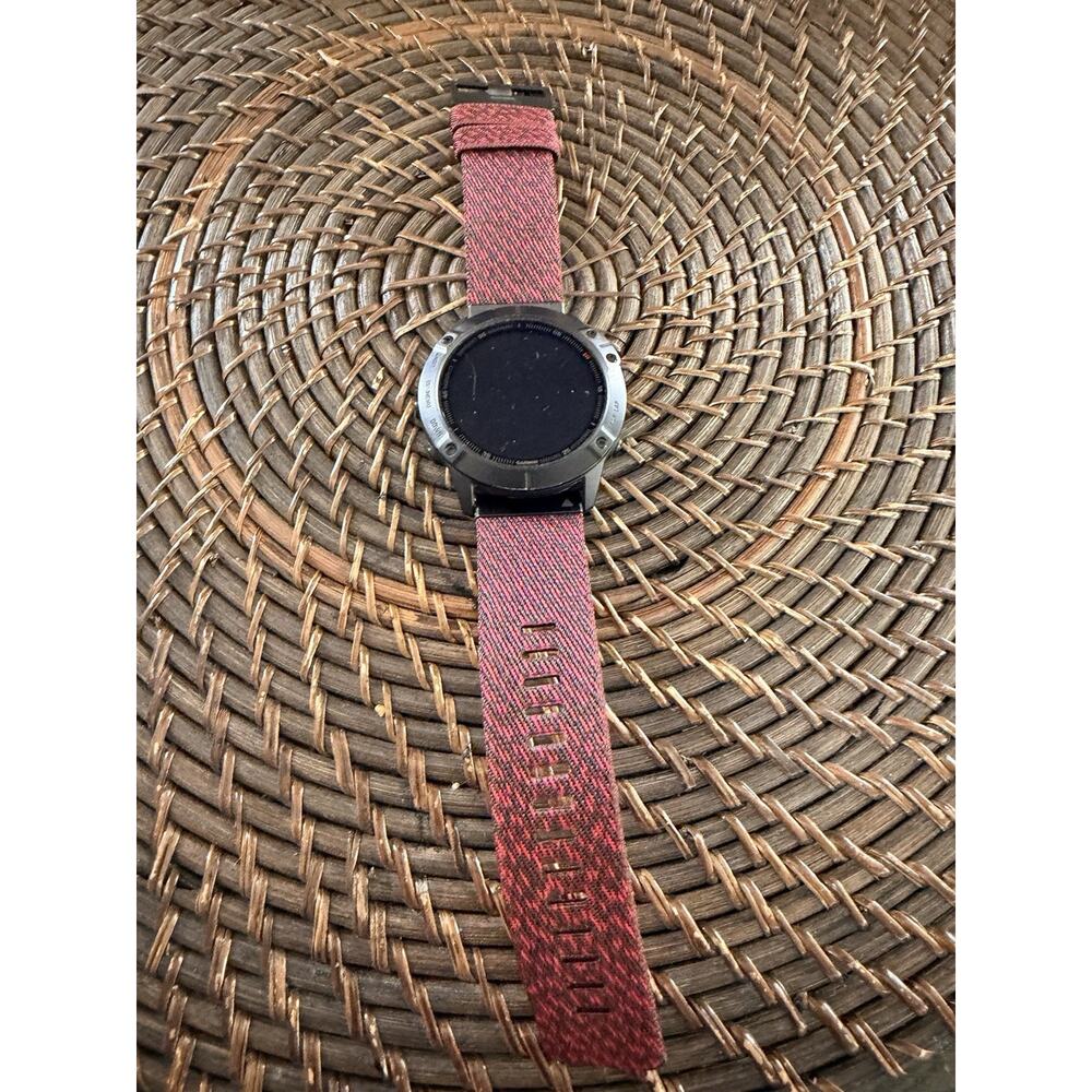 Garmin Fenix 6X Pro Multisport GPS Watch 51mm Black with Red Band